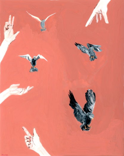 Ghost Birds and Hands Giclée Portrait Art Print Alexandra Swistak
