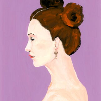 Realist Portrait Painting Gouache by Alexandra Swistak