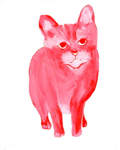 Thoughtful Cat Original Painting Thoughtful Cat Giclée Art Print by Alexandra Swistak