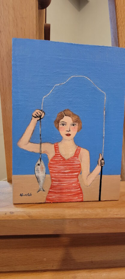 Fisherwoman 5, Modern Figurative Oil Painting by Alexandra Swistak - Image 2