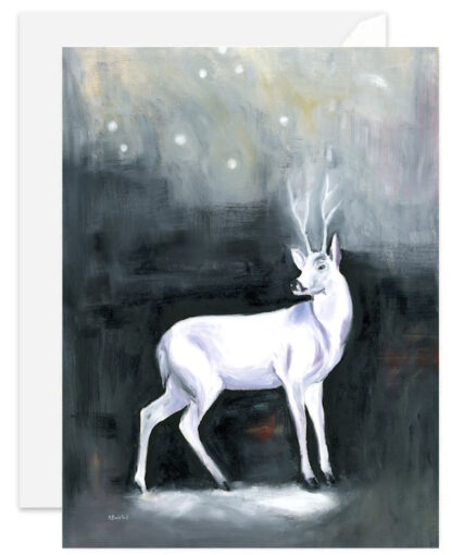 Deer Fine Art Giclée Blank Greeting Card by Alexandra Swistak