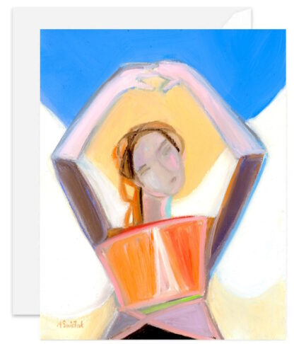 Angel in Light II, Abstract Contemporary Angel, Fine Art Giclée Note Card