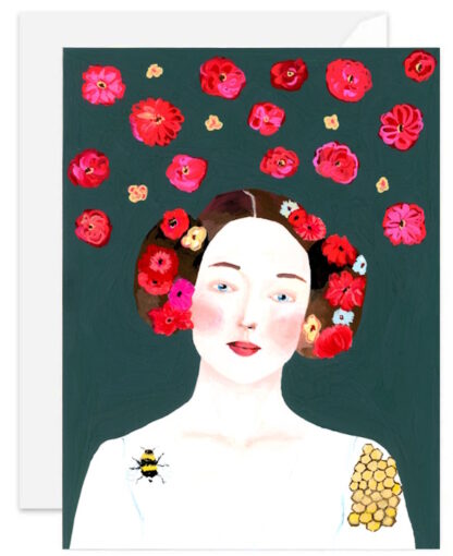 Beekeeper I, Portrait, Giclée Fine Art, Blank Note Card by Alexandra Swistak