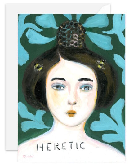 Beekeeper Heretic Fine Art Giclée Note Card by Alexandra Swistak