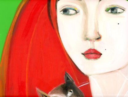 Grace Coddington and Blondie, Abstract Minimalist Portrait Oil Painting - Image 3