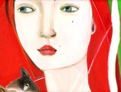 Grace Coddington and Blondie, Abstract Minimalist Portrait Oil Painting - Image 5