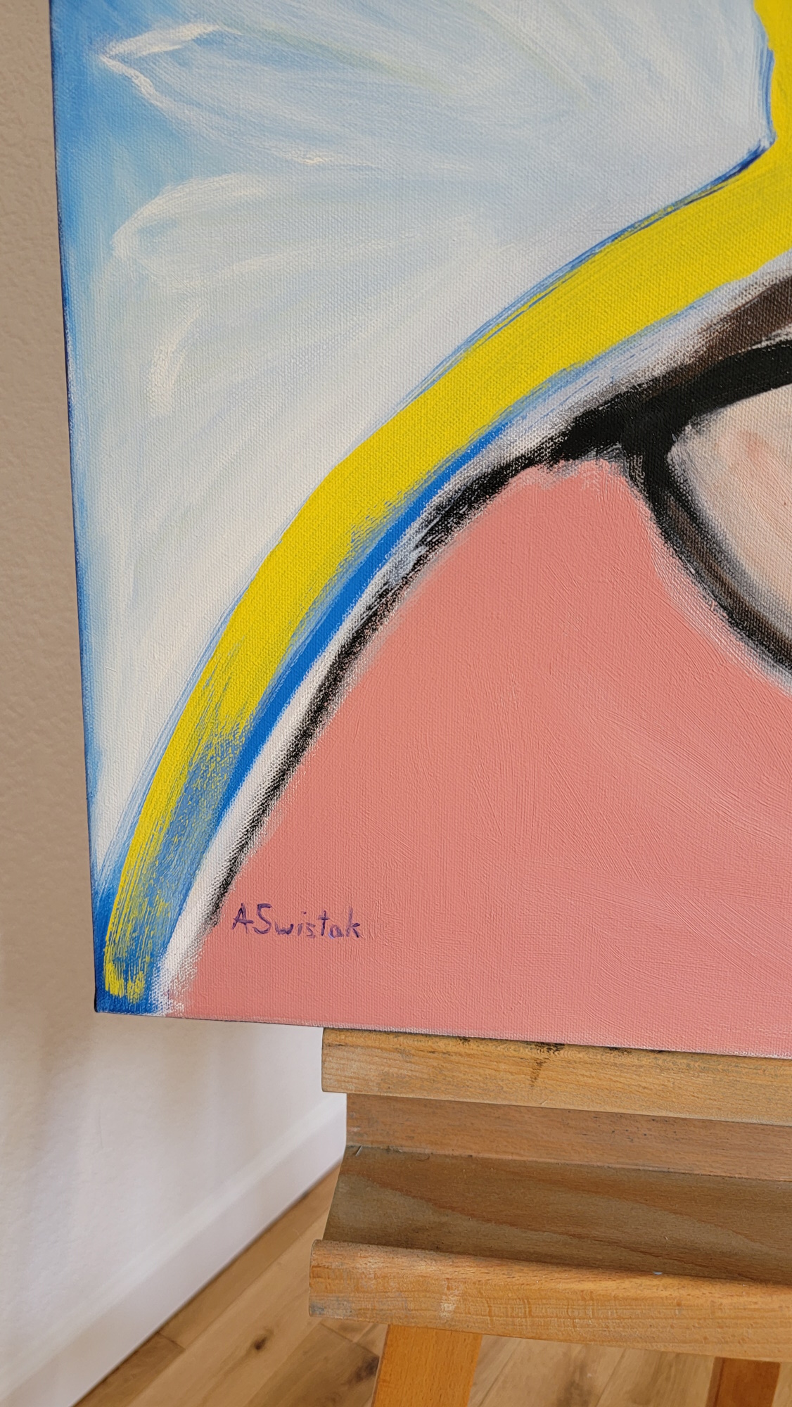 Mother and Child, Abstract Oil Painting by Alexandra Swistak - Image 4