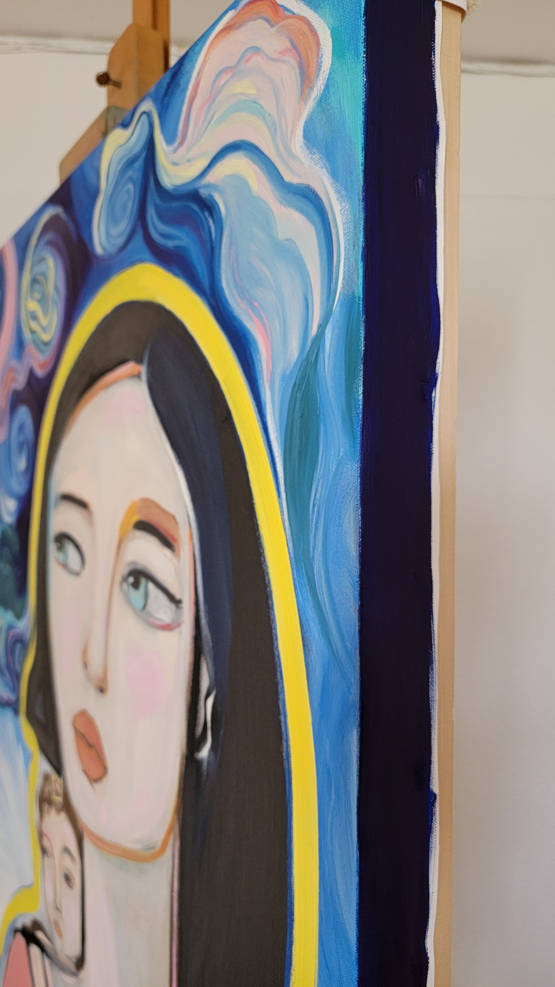 Mother and Child, Abstract Oil Painting by Alexandra Swistak - Image 3