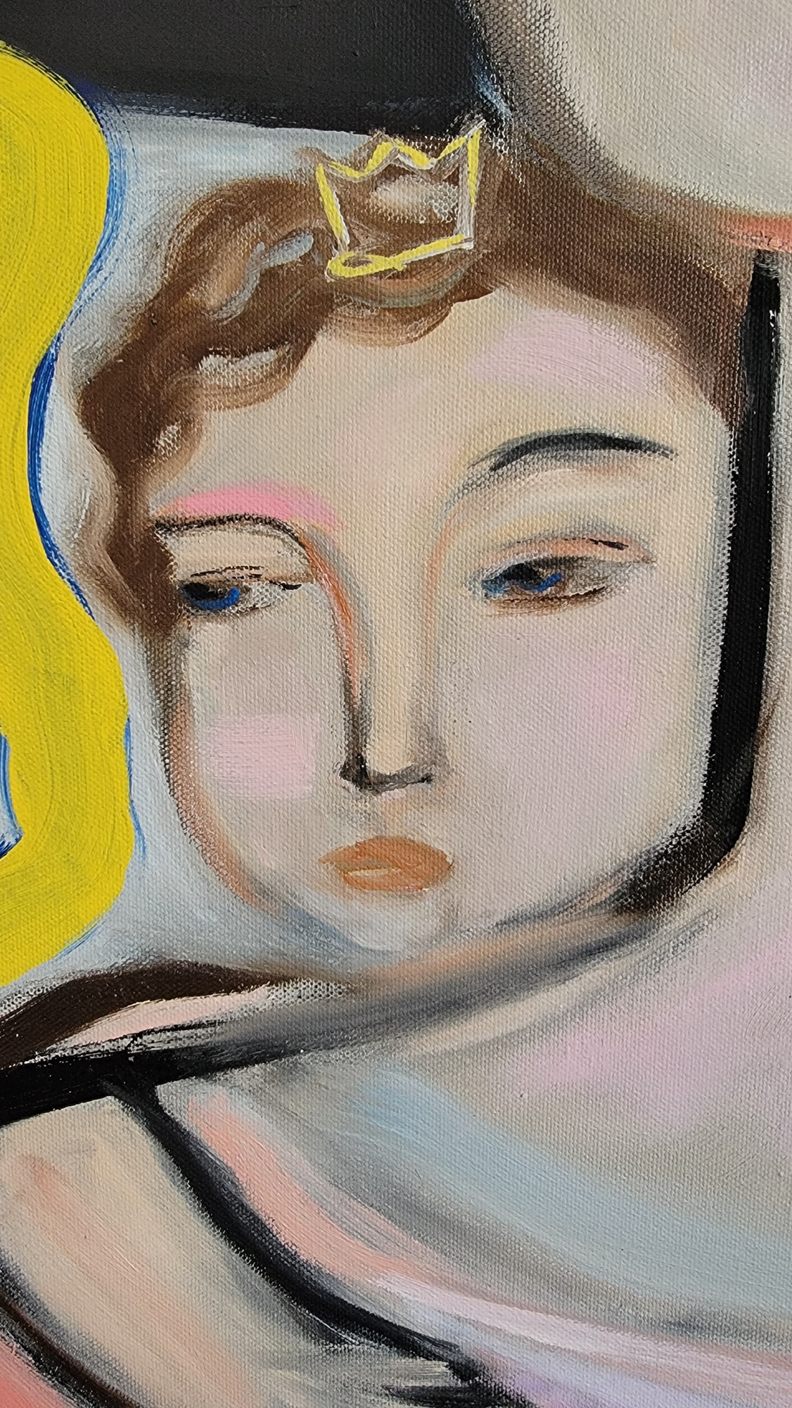 Mother and Child, Abstract Oil Painting by Alexandra Swistak - Image 7