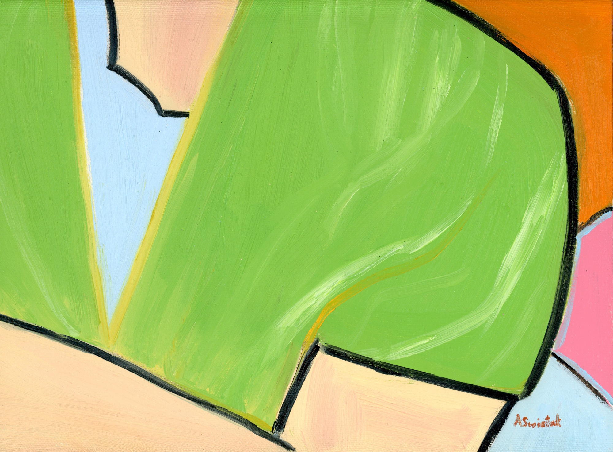 Choir Girl, Cubist Abstract Portrait Oil Painting by Alexandra Swistak - Image 5