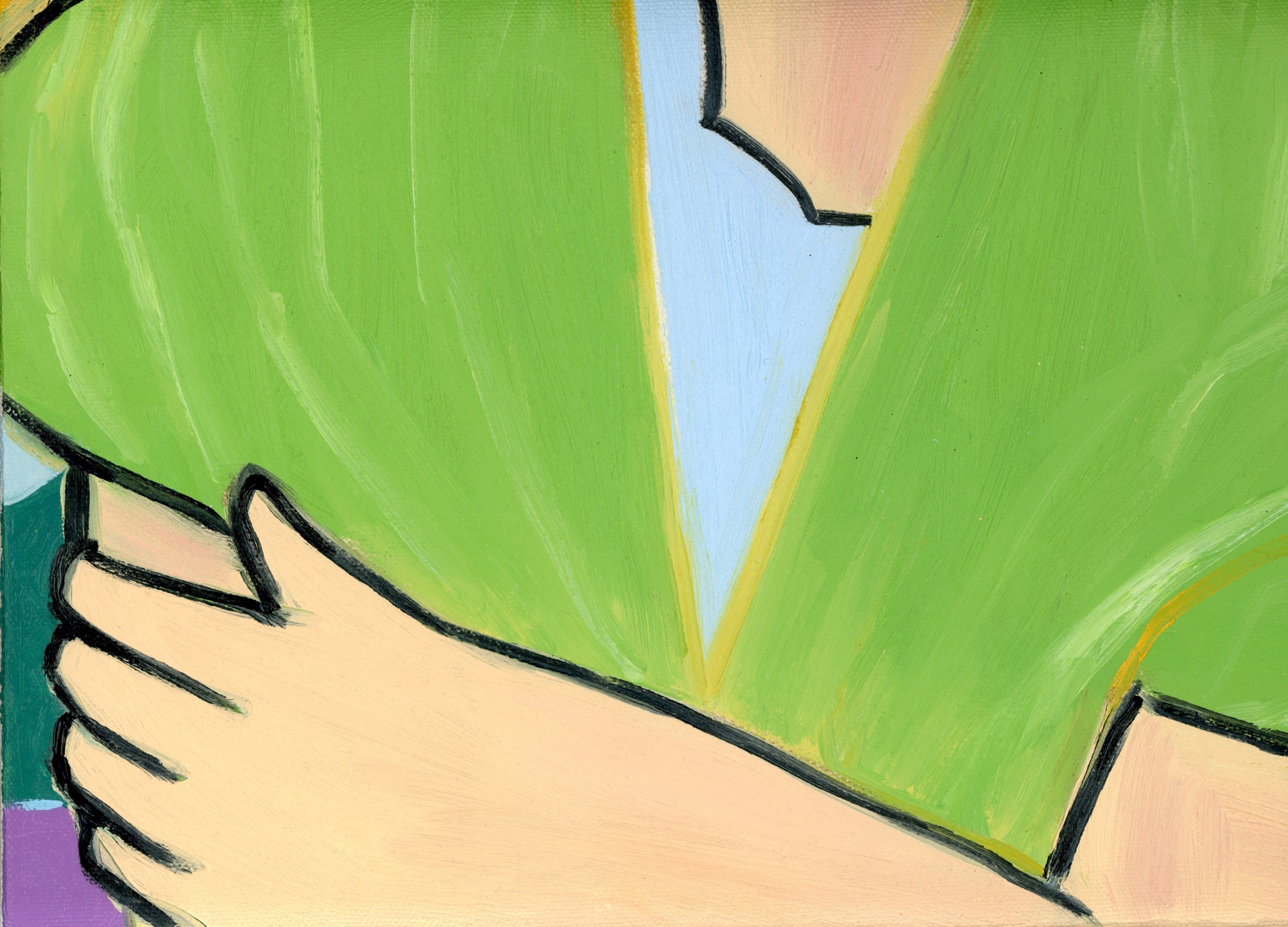 Choir Girl, Cubist Abstract Portrait Oil Painting by Alexandra Swistak - Image 4