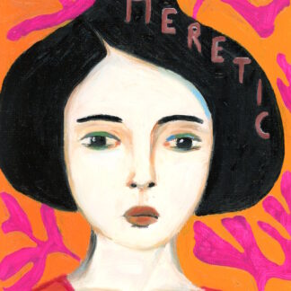 Ariana, Heretic Beekeeper, Vintage Style Mid Century Modern Oil Portrait by Alexandra Swistak