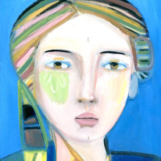 Cecilia Gallerini Cubist Abstract Oil Portrait by Alexandra Swistak