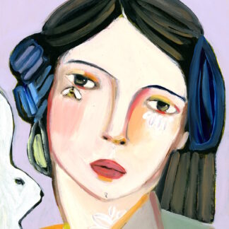Mlle Galizia Abstract Cubist Oil Portrait by Alexandra Swistak