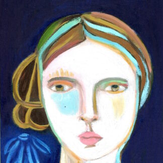 Signorina Pomellina Abstract Cubist Portrait Oil Painting by Alexandra Swistak