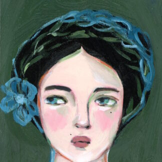 Senon, Vintage Style Mid Century Modern Oil Portrait by Alexandra Swistak